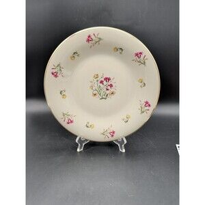 hutschenreuther Hohenberg Margarete Shallow Rim Bowl Pasta Floral Gold Rim 9.5"